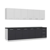 Minar 300 Cm Mutfak Dolabı Beyaz Antrasit 300-A2 thumbnail 3