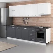 Minar 285 Cm Mutfak Dolabı Beyaz Antrasit 285-A5 thumbnail 5