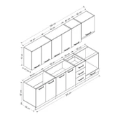Minar 285 Cm Mutfak Dolabı Beyaz 285-B8 thumbnail 8