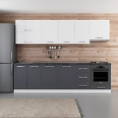 Minar 285 Cm Mutfak Dolabı Beyaz Antrasit 285-A5 thumbnail 1