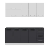 Minar 200 Cm Mutfak Dolabı Beyaz Antrasit 200-A1 thumbnail 6