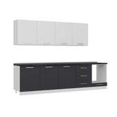 Minar 300 Cm Mutfak Dolabı Beyaz Antrasit 300-A10 thumbnail 3