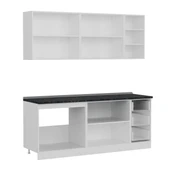 Minar 200 Cm Mutfak Dolabı Beyaz Antrasit 200-A1 thumbnail 7