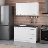 Minar 130 Cm Mutfak Dolabı Beyaz 130-B2 thumbnail 3