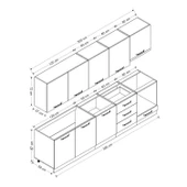 Minar 300 Cm Mutfak Dolabı Beyaz 300-B12 thumbnail 8