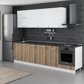 Minar 280 Cm Mutfak Dolabı Beyaz Dore 280-D6 thumbnail 5