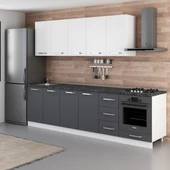 Minar 280 Cm Mutfak Dolabı Beyaz Antrasit 280-A9 thumbnail 5