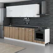 Minar 300 Cm Mutfak Dolabı Beyaz Dore 300-D7 thumbnail 5