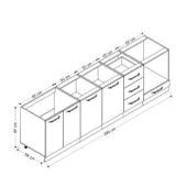 Minar 285 Cm Mutfak Dolabı Beyaz 285-B3 thumbnail 8