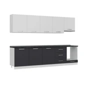 Minar 300 Cm Mutfak Dolabı Beyaz Antrasit 300-A12 thumbnail 3