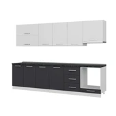 Minar 300 Cm Mutfak Dolabı Beyaz Antrasit 300-A9 - 4