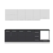 Minar 285 Cm Mutfak Dolabı Beyaz Antrasit 285-A5 thumbnail 2