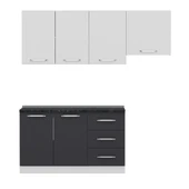 Minar 200 Cm Mutfak Dolabı Beyaz Antrasit 200-A4 thumbnail 6