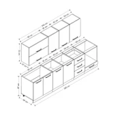 Minar 300 Cm Mutfak Dolabı Beyaz Dore 300-D7 thumbnail 8
