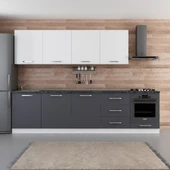 Minar 300 Cm Mutfak Dolabı Beyaz Antrasit 300-A10 thumbnail 1