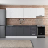 Minar 285 Cm Mutfak Dolabı Beyaz Antrasit 285-A4 thumbnail 1