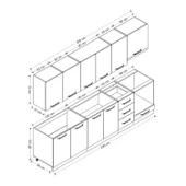 Minar 295 Cm Mutfak Dolabı Beyaz 295-B5 thumbnail 8