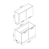 Minar 120 Cm Mutfak Dolabı Beyaz 120-B1 - 8