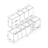 Minar 300 Cm Mutfak Dolabı Beyaz 300-B7 thumbnail 8