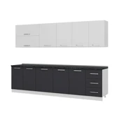 Minar 295 Cm Mutfak Dolabı Beyaz Antrasit 295-A1 thumbnail 4