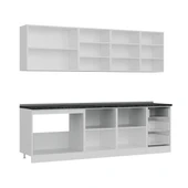 Minar 260 Cm Mutfak Dolabı Beyaz Antrasit 260-A1 - 6