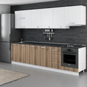 Minar 295 Cm Mutfak Dolabı Beyaz Dore 295-D8 thumbnail 5