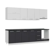 Minar 280 Cm Mutfak Dolabı Beyaz Antrasit 280-A8 thumbnail 3