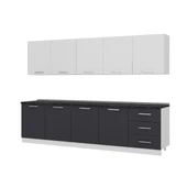 Minar 300 Cm Mutfak Dolabı Beyaz Antrasit 300-A3 thumbnail 4