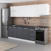 Minar 275 Cm Mutfak Dolabı Beyaz Antrasit 275-A4 thumbnail 5