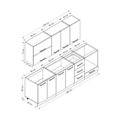 Minar 265 Cm Mutfak Dolabı Beyaz 265-B6 thumbnail 8