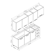 Minar 275 Cm Mutfak Dolabı Beyaz Antrasit 275-A7 thumbnail 8