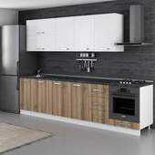 Minar 295 Cm Mutfak Dolabı Beyaz Dore 295-D6 thumbnail 5