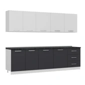 Minar 280 Cm Mutfak Dolabı Beyaz Antrasit 280-A2 thumbnail 3