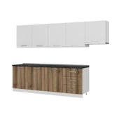 Minar 300 Cm Mutfak Dolabı Beyaz Dore 300-D11 thumbnail 4