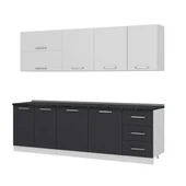 Minar 260 Cm Mutfak Dolabı Beyaz Antrasit 260-A1 - 4