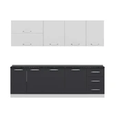 Minar 260 Cm Mutfak Dolabı Beyaz Antrasit 260-A1 - 2