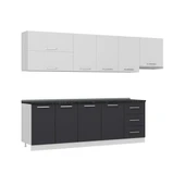 Minar 300 Cm Mutfak Dolabı Beyaz Antrasit 300-A8 thumbnail 3