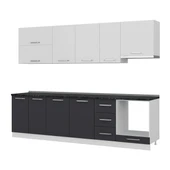 Minar 280 Cm Mutfak Dolabı Beyaz Antrasit 280-A8 thumbnail 4