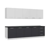 Minar 300 Cm Mutfak Dolabı Beyaz Antrasit 300-A3 thumbnail 3