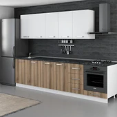 Minar 295 Cm Mutfak Dolabı Beyaz Dore 295-D3 thumbnail 5