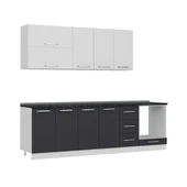 Minar 260 Cm Mutfak Dolabı Beyaz Antrasit 260-A3 thumbnail 3