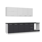 Minar 300 Cm Mutfak Dolabı Beyaz Antrasit 300-A7 thumbnail 3