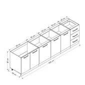 Minar 295 Cm Mutfak Dolabı Beyaz Dore 295-D1 thumbnail 8