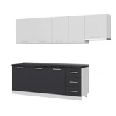 Minar 275 Cm Mutfak Dolabı Beyaz Antrasit 275-A7 thumbnail 4