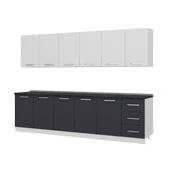 Minar 295 Cm Mutfak Dolabı Beyaz Antrasit 295-A2 - 4