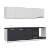 Minar 280 Cm Mutfak Dolabı Beyaz Antrasit 280-A5 thumbnail 3