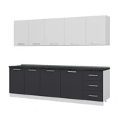 Minar 270 Cm Mutfak Dolabı Beyaz Antrasit 270-A2 thumbnail 4