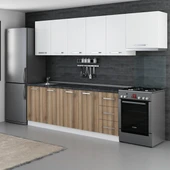 Minar 280 Cm Mutfak Dolabı Beyaz Dore 280-D10 thumbnail 5