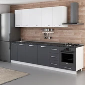 Minar 290 Cm Mutfak Dolabı Beyaz Antrasit 290-A3 thumbnail 5