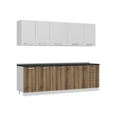 Minar 255 Cm Mutfak Dolabı Beyaz Dore 255-D1 thumbnail 3